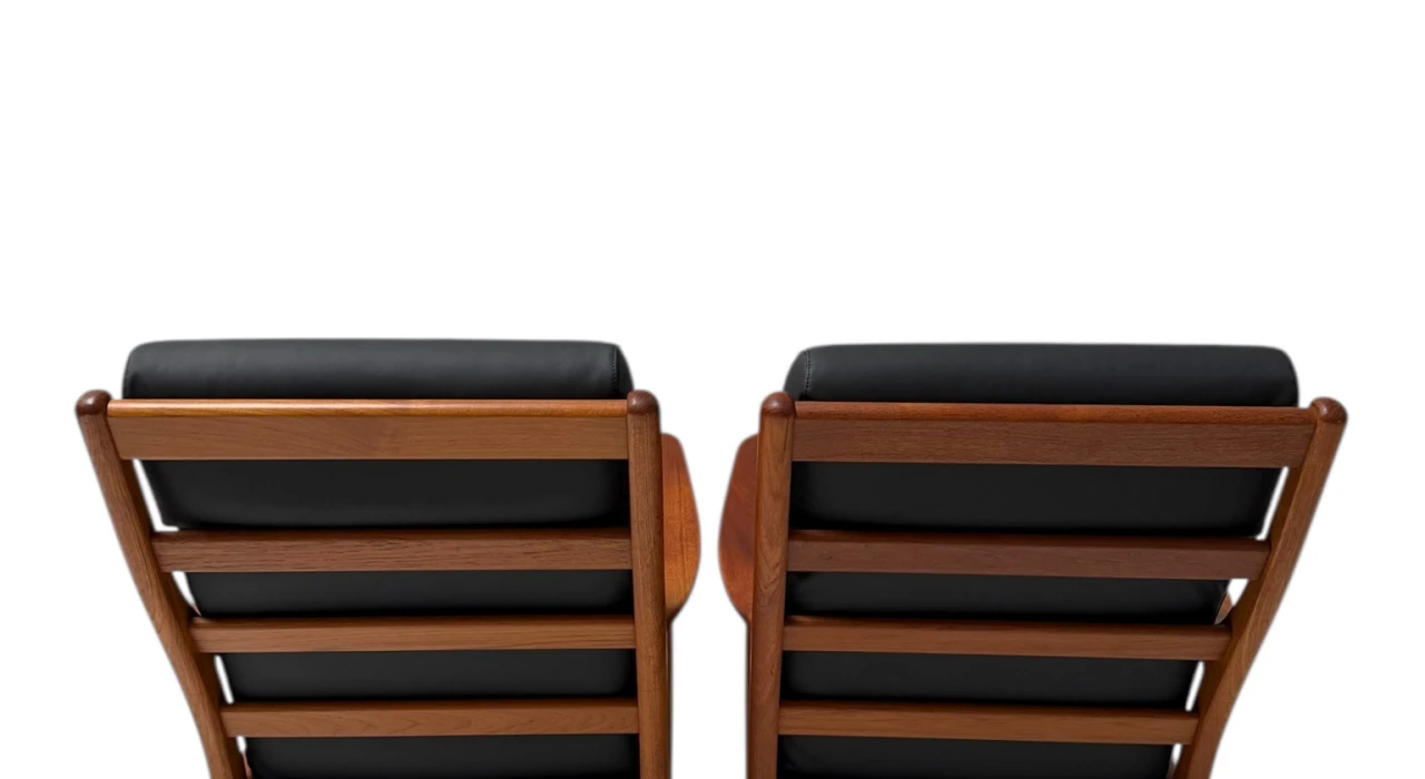 Mid-Century Modern Chairs and Hocker by Johannes Andersen for Silkeborg, 1960s